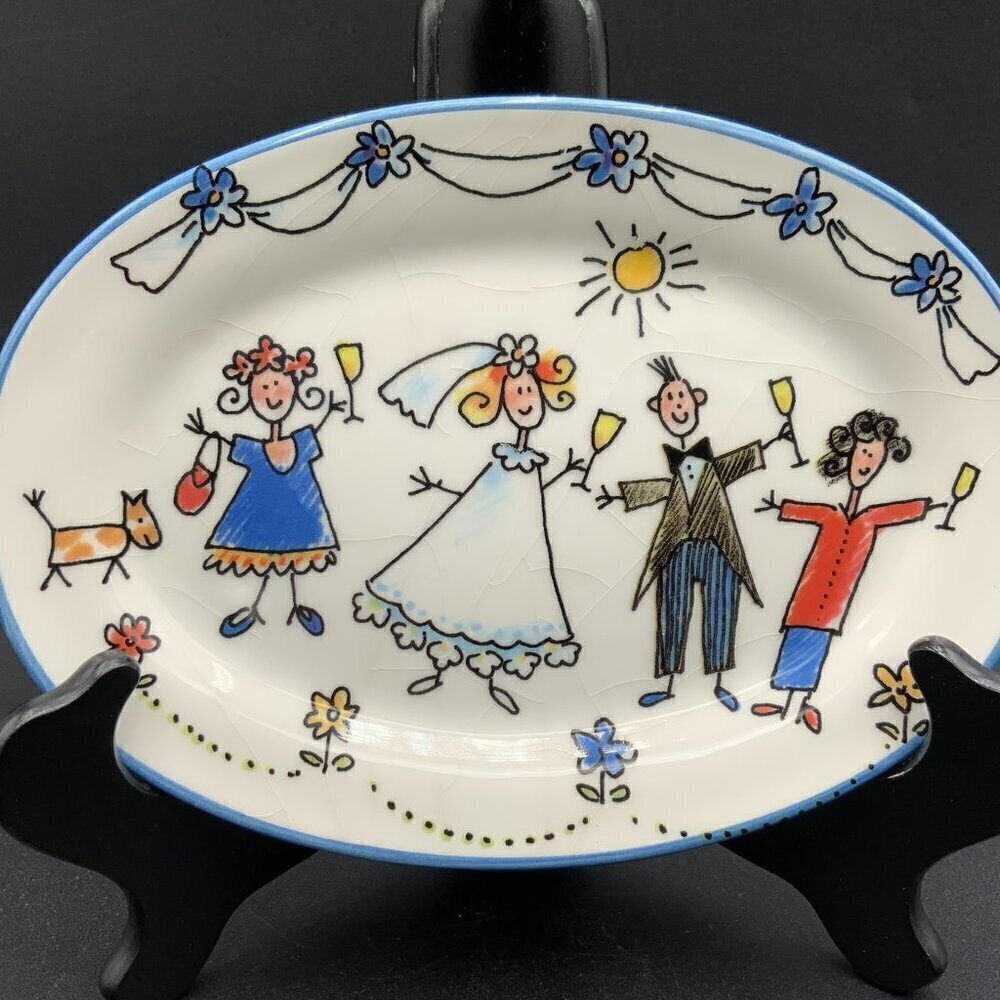 Designed by Brunelli Made in Italy Oval Wedding Party Trinket Dish